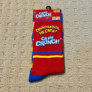 New Cap'n Crunch Novelty Crew Socks Size 6-12/13 - Men's/Women's -
